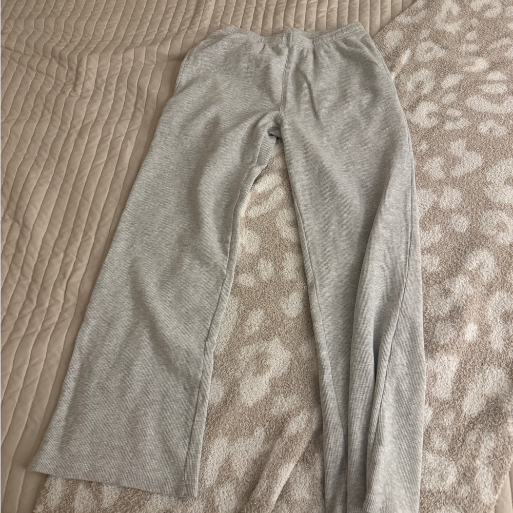 grey brandy waffle knit sweats